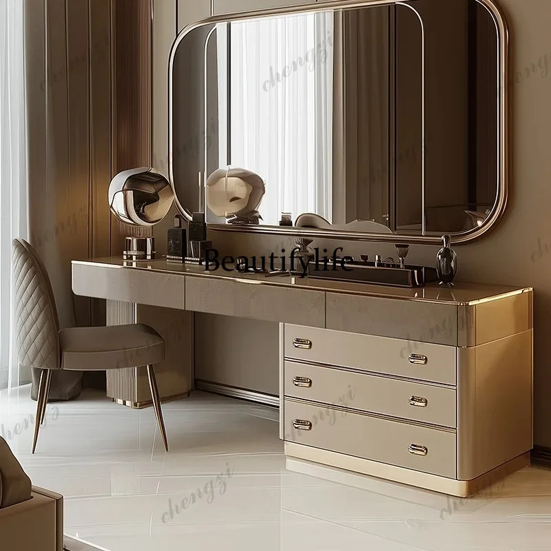 طاولة زينة خشبية كاملة E182 بت - مراجعة Beauty Makeup Vanity Set وسعره